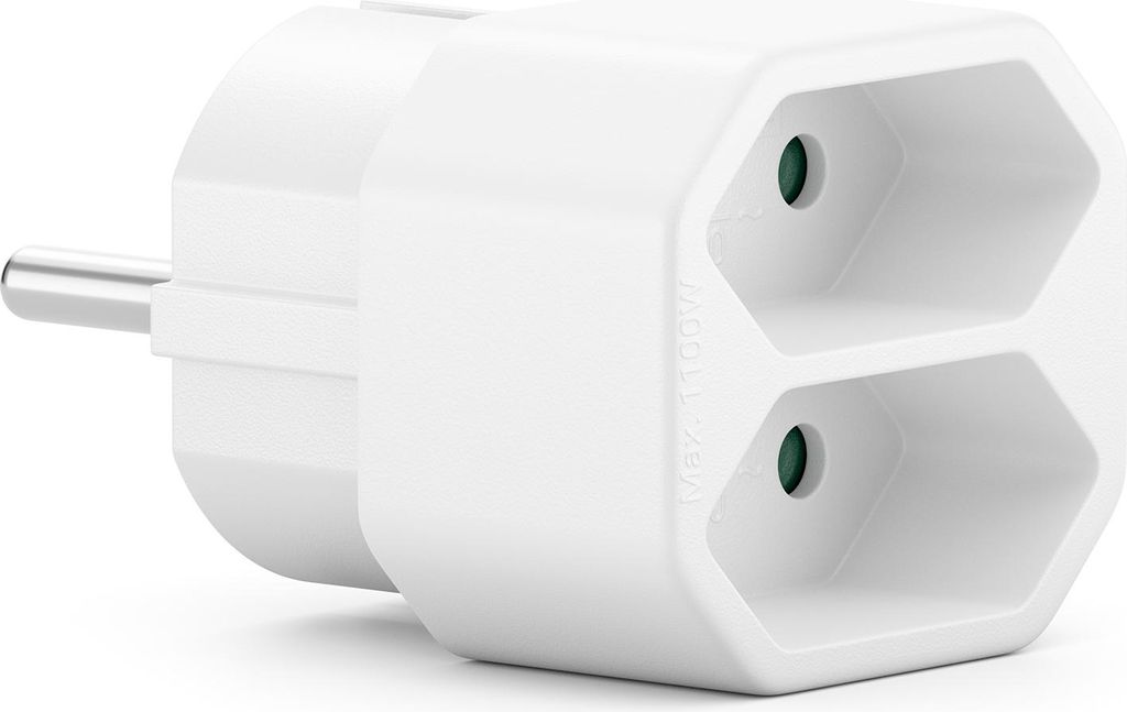 deleyCON Mehrfachstecker Mehrfachsteckdose Indoor Eurokabel Stromkabel Steckdosenadapter Stromadapter Euro Adapter Stecker Multi-Steckdose 2x Euro-...