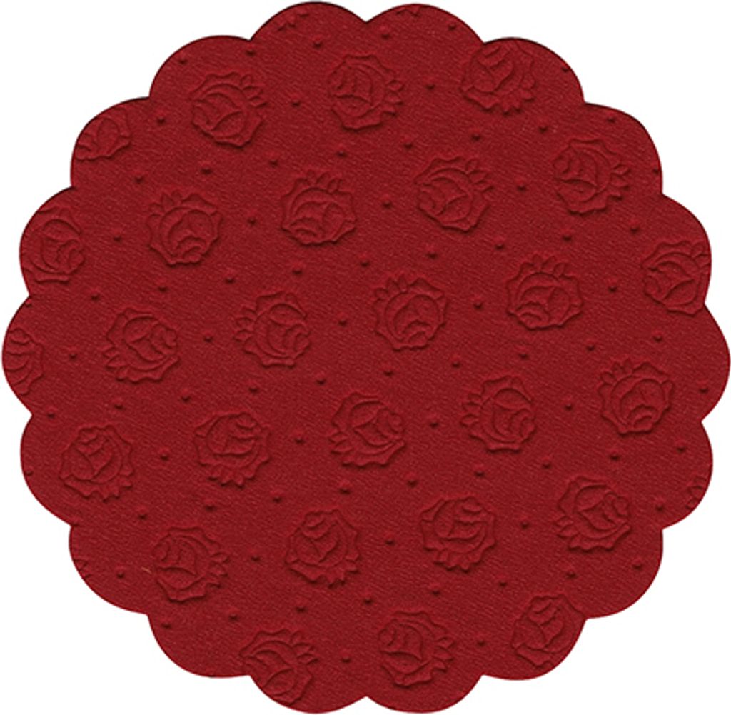 20 Tassen-Untersetzer rund Ø 9 cm bordeaux 9-lagig