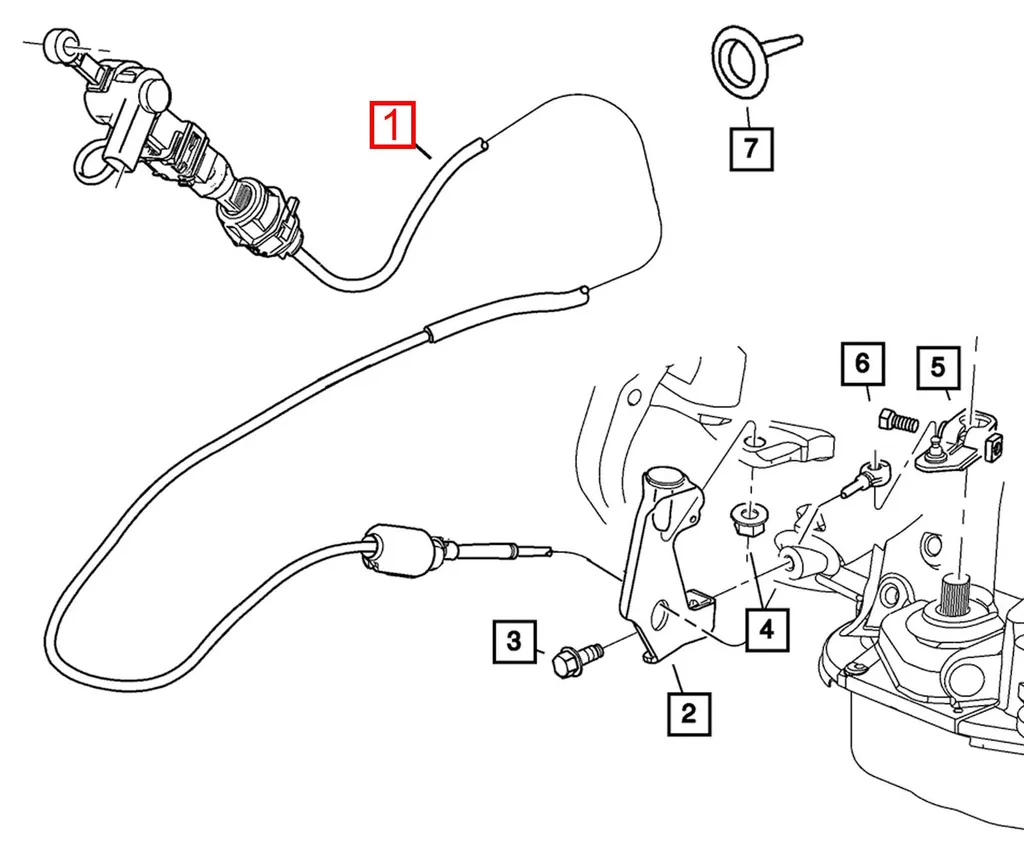 Câble de Commande de Boîte Auto 52107846AJ pour Dodge Ram 1500 2500 - 19
