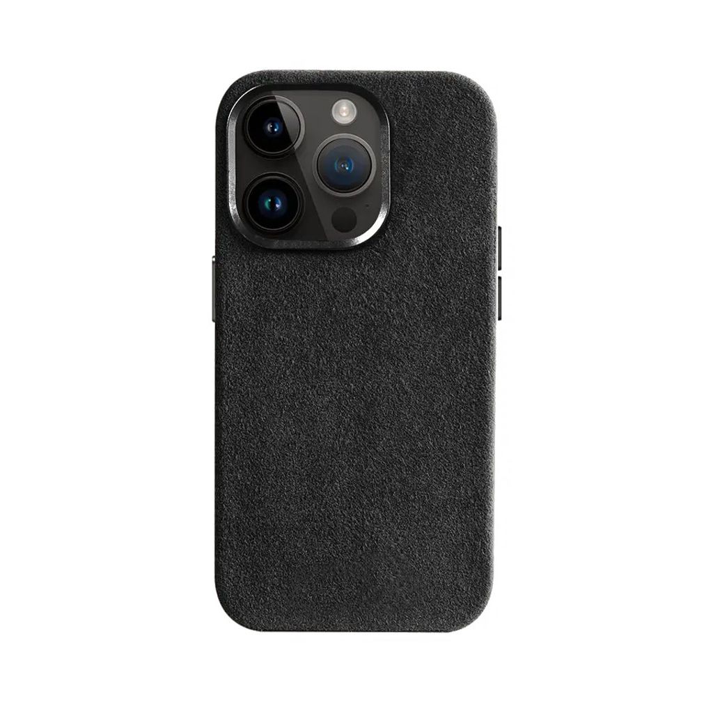 Cyoo Alcantara Hülle iPhone 15 Pro Schwarz (CY123274) Produktbild 