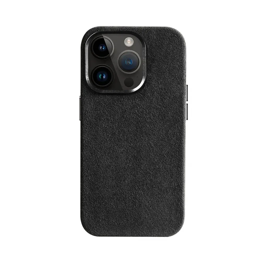 Custodia Cyoo Alcantara iPhone 15 Pro Nero CY123274 | Eleganza Italiana