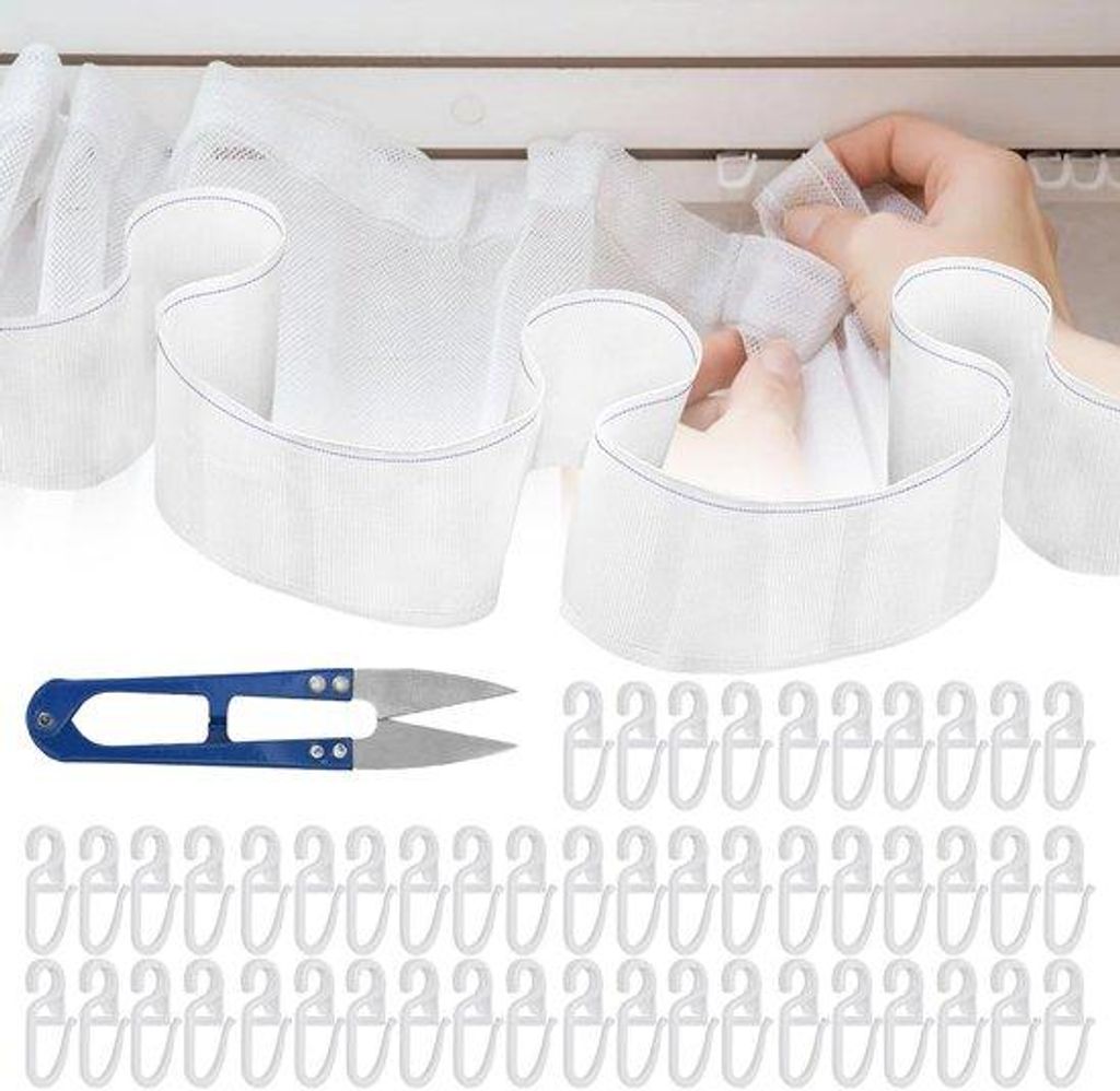 Vielzweckrollo mit Haken, 1 Rolle + 50 Haken, einfach