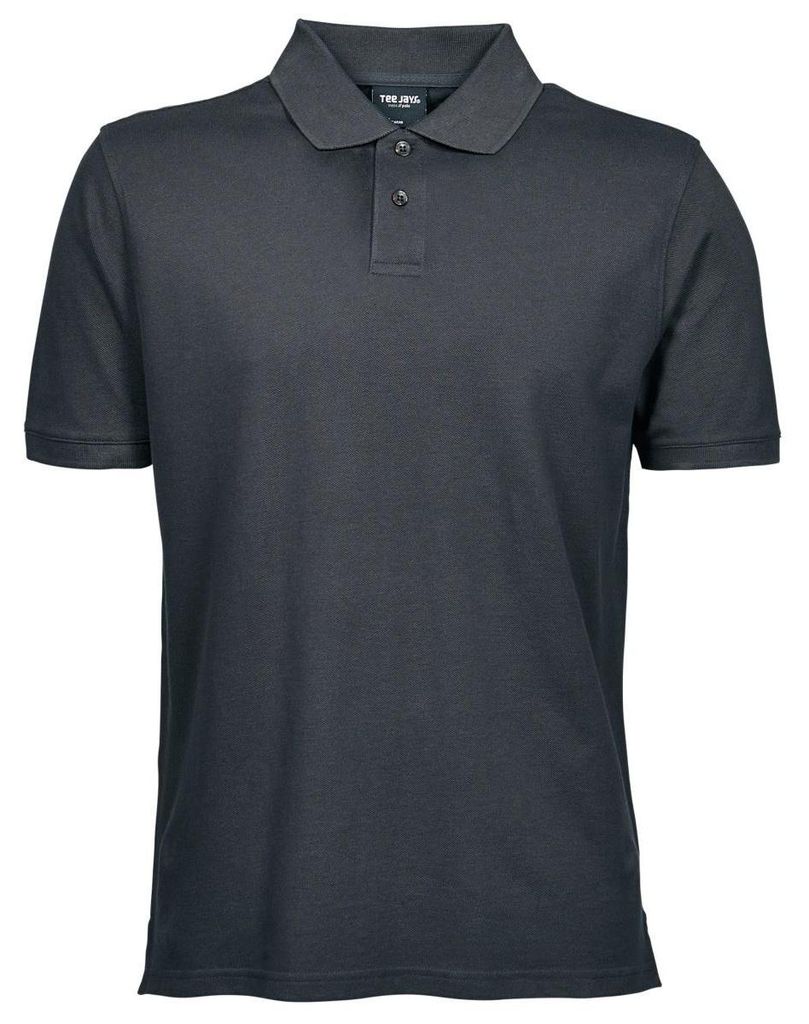 Tee Jays Herren Pique Polo-Shirt, Kurzarm FK880 (S) (Dunkelgrau)