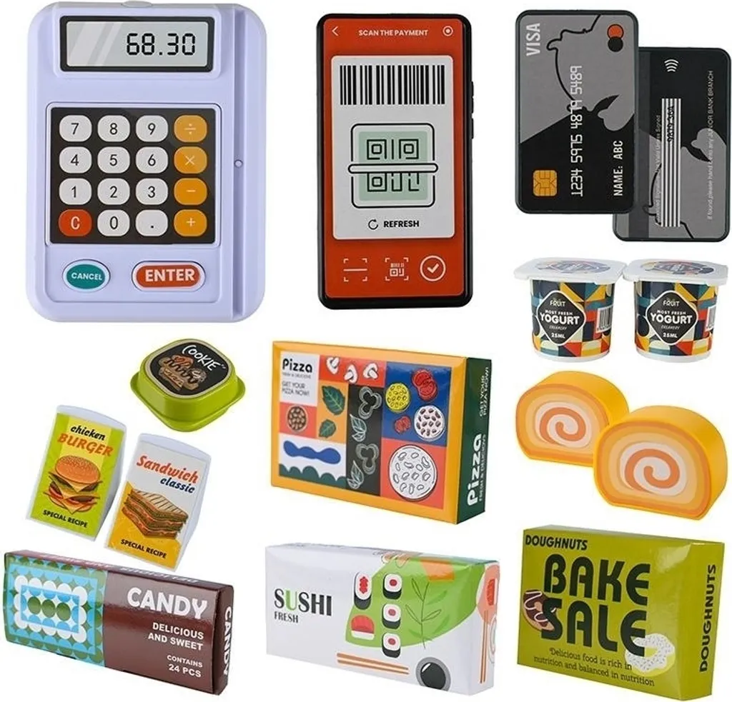Gotel B45E Panier de Supermarché Interactif avec Sons et Caisse Enfant