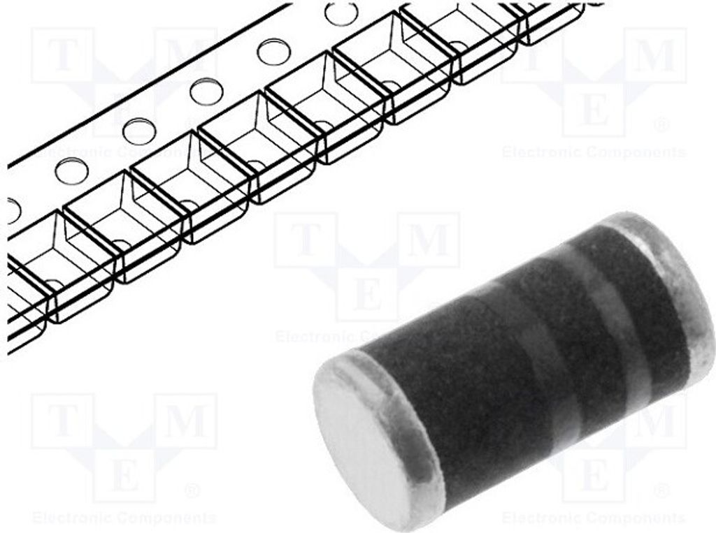 5x Diode: Gleichrichterdiode Schottky 1A SMD 40V DO213AB SM5819 Schottkydioden SMD