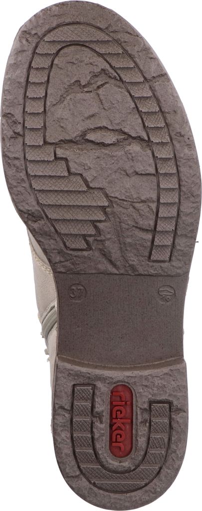 Rieker Damen Stiefelette Schnürboot schaftumspielende Schnürung 71218, Größe:37 EU, Farbe:Beige