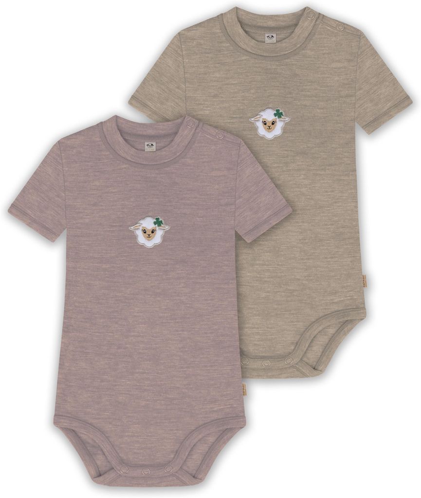 normani 2er Set Baby Kurzarmbody aus Wolle