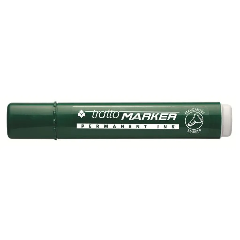 Tratto Marqueur Permanent vert - Pointe Biseautée - 12 Pcs