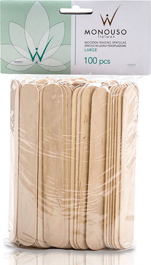 ItalWax špachtle, 100 kusů, 140 x 16 x 1,6 mm, standardní Obrázek produktu 