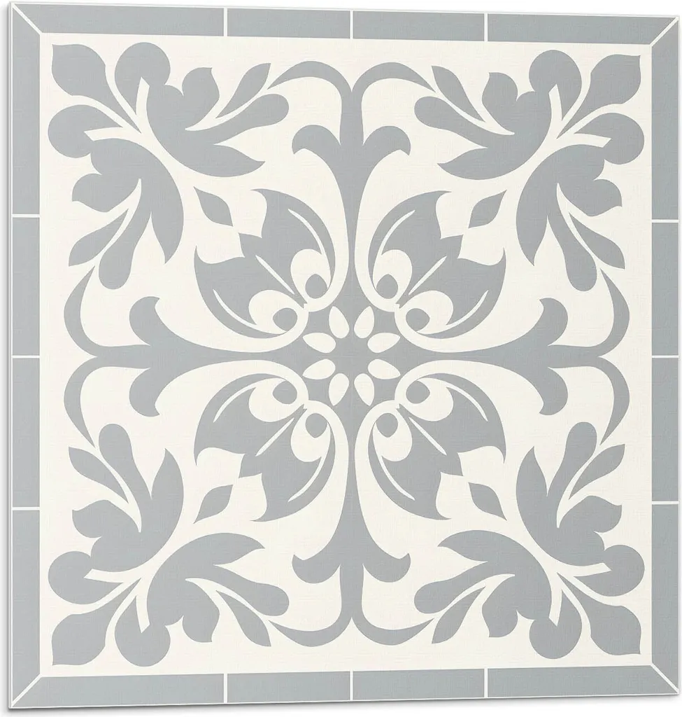 Offerta Set 9 Piastrelle Adesive 30x30 PVC - Motivo Vegetale Vinile