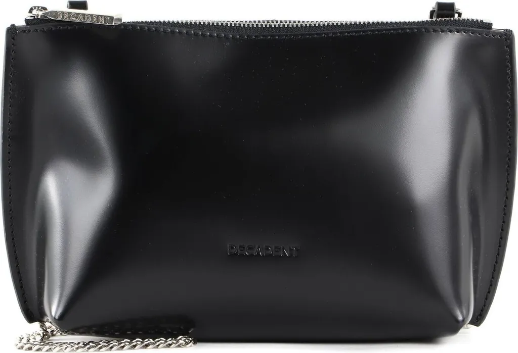 Sac bandoulière DECADENT Palma Chain Bag Diamond Black en cuir noir