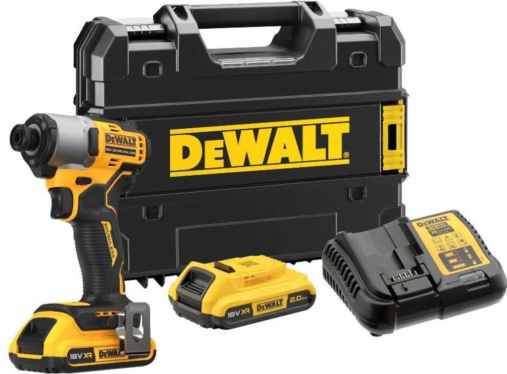 DeWALT DCF840D2T Akku Schlagschrauber 1/4" bürstenlos 18V - 2Ah 2 Akkus Koffer TSTAK