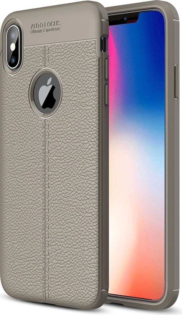 Mobigear Luxury iPhone XS Max Hülle Flexibles TPU Backcover - Grau