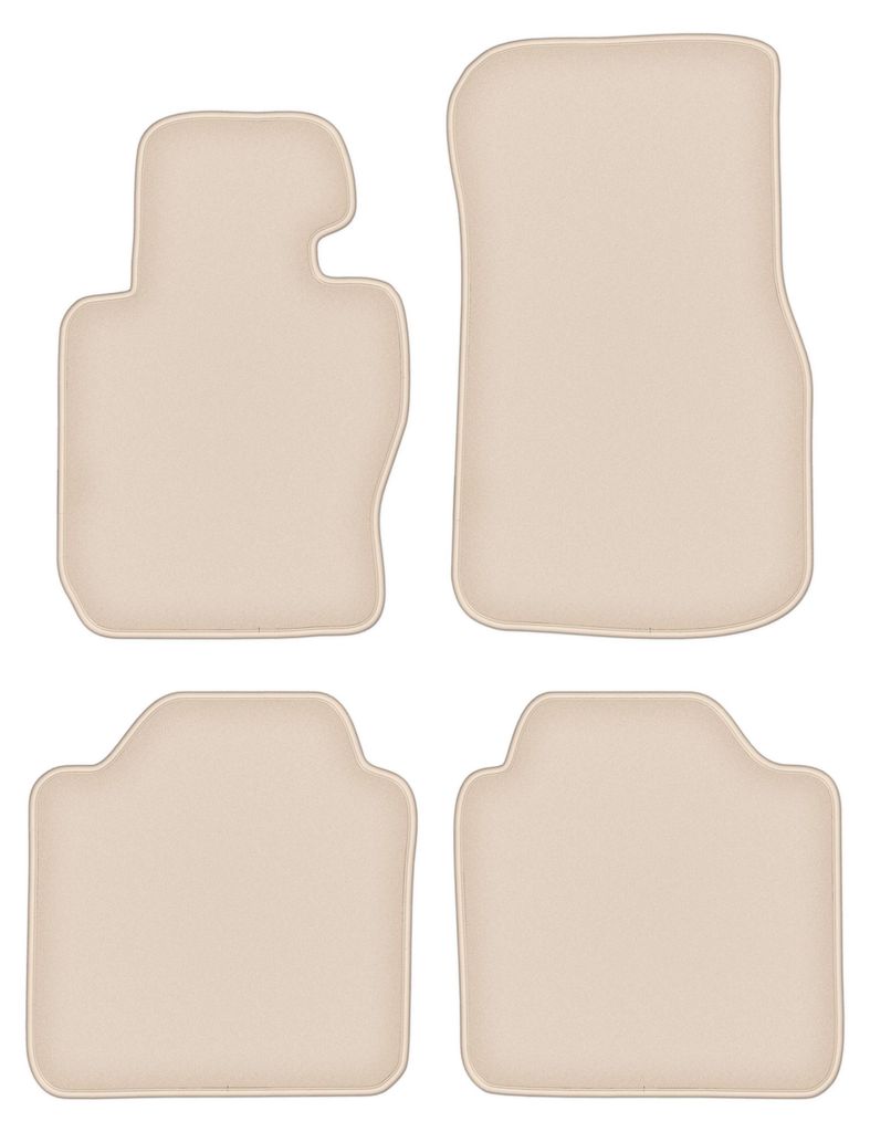 DURBAN Beige Velours-Fußmatten-Set für BMW 3 F34 Gran Tourismo (2013-2020)