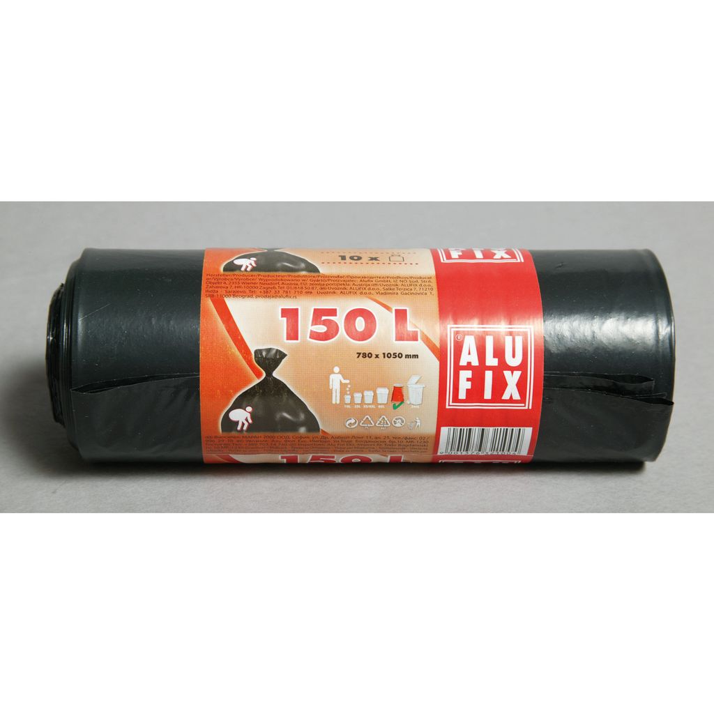 Sacs poubelle Alufix 150L noir 10 sacs ; MS150UNI Image du produit 