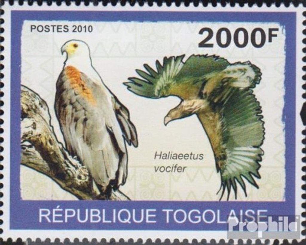 Briefmarken Togo 2010 Mi 3443 (kompl.Ausg.) postfrisch Greifvögel