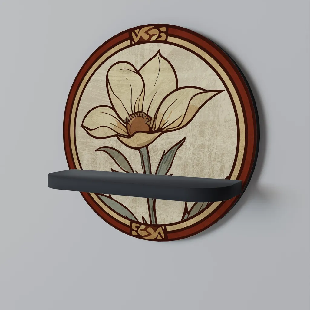 Étagère noire 34x34 cm TIMELESS FLORA - Design minimaliste et robuste