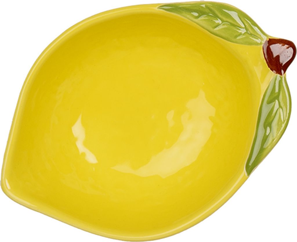 Handgemachte Ovale Keramikschale Im Zitronendesign Aus Italienischer K