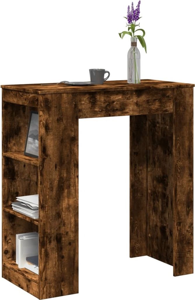 Best Möbel Bartisch mit Regal Räuchereiche 95x47x103,5 cm Holzwerkstoff - Esstische Design2026 5818710