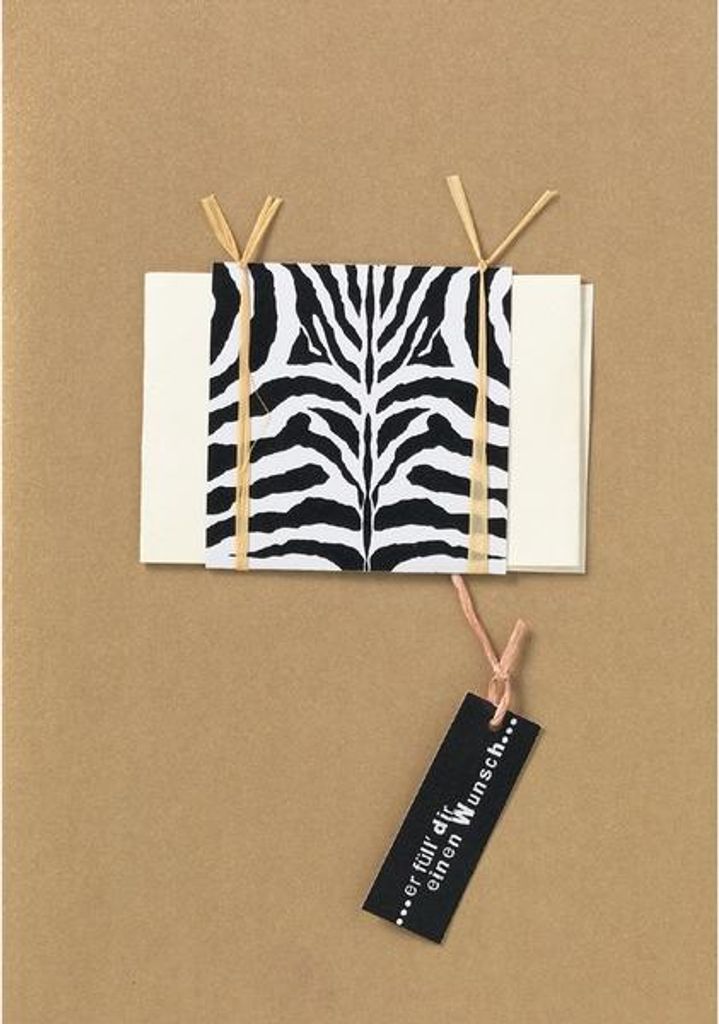 Geschenkgutscheinkarte "Zebra"