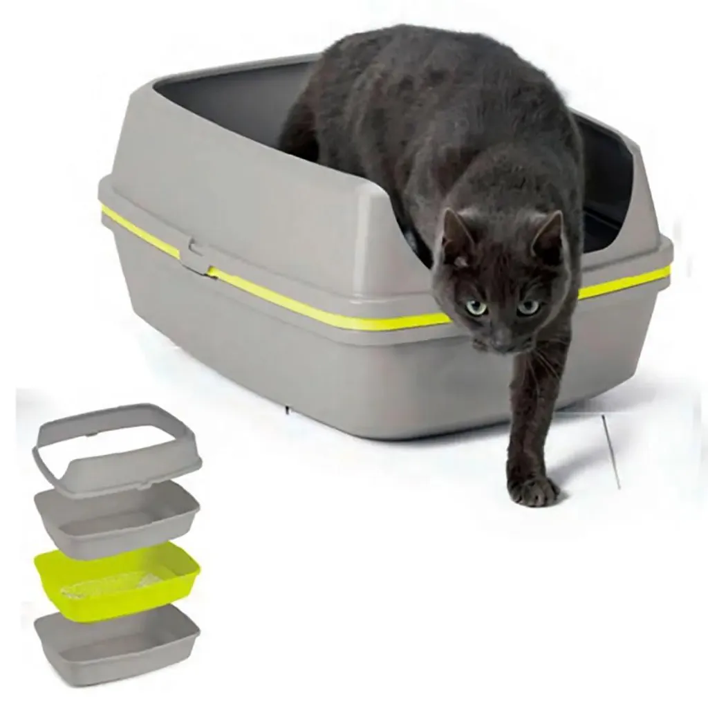 Litière chat grande taille facile à nettoyer avec tamis Lift 57cm