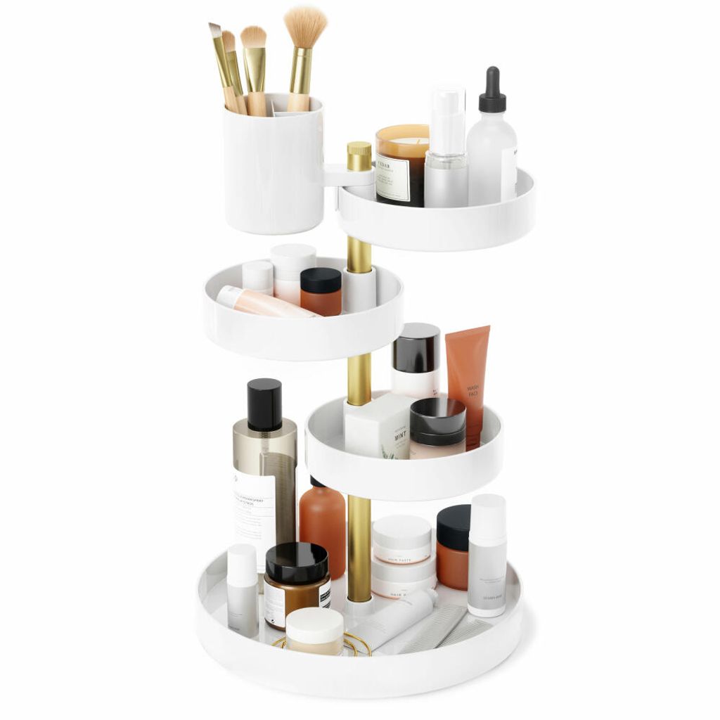Umbra Pirouette, goud, wit, tafel, effen, 230 mm, 230 mm, Productafbeelding 