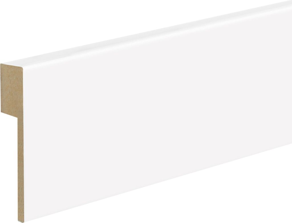 2,50 m | Sockelleiste Topline Profil uni weiss Produktbild 