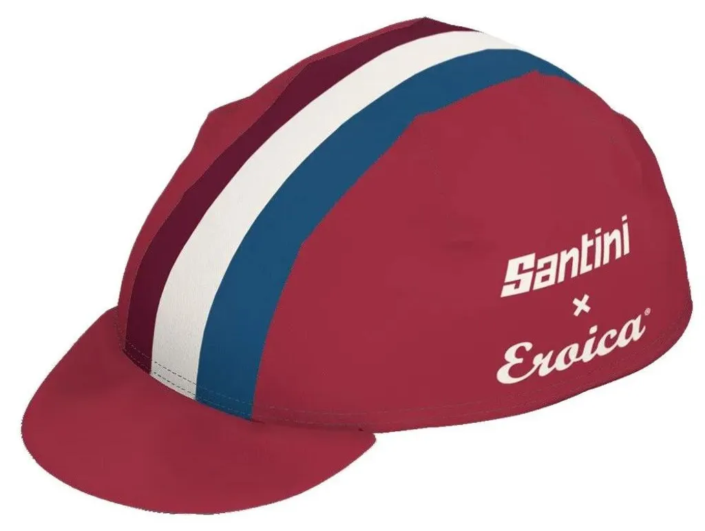 Casquette Santini Eroica Timo Rouge : finissez-en avec la sueur et le soleil