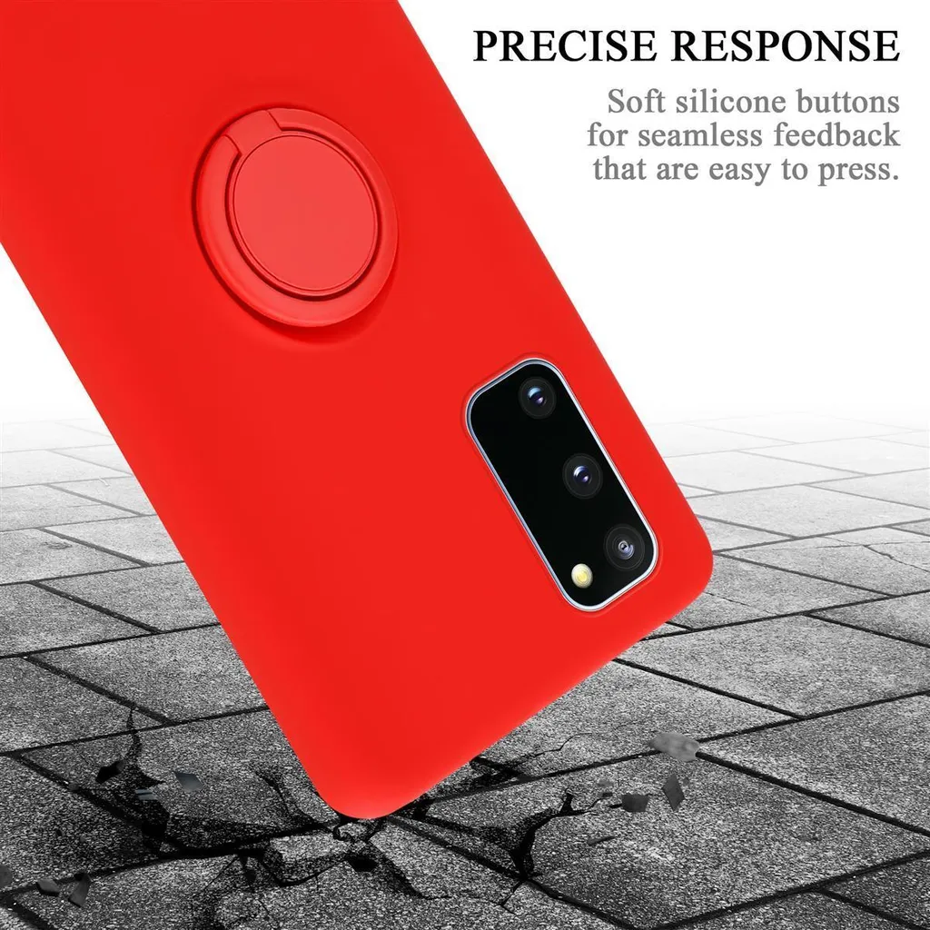 Custodia Protettiva Cadorabo per Samsung S20 FE - Rosso TPU Morbido - 9