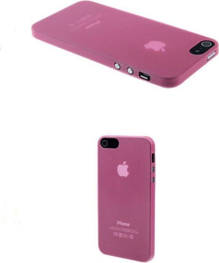 Schutzhülle Case Ultra Dünn 0,3mm TPU Apple iPhone 5 / 5s Rosa Transparent