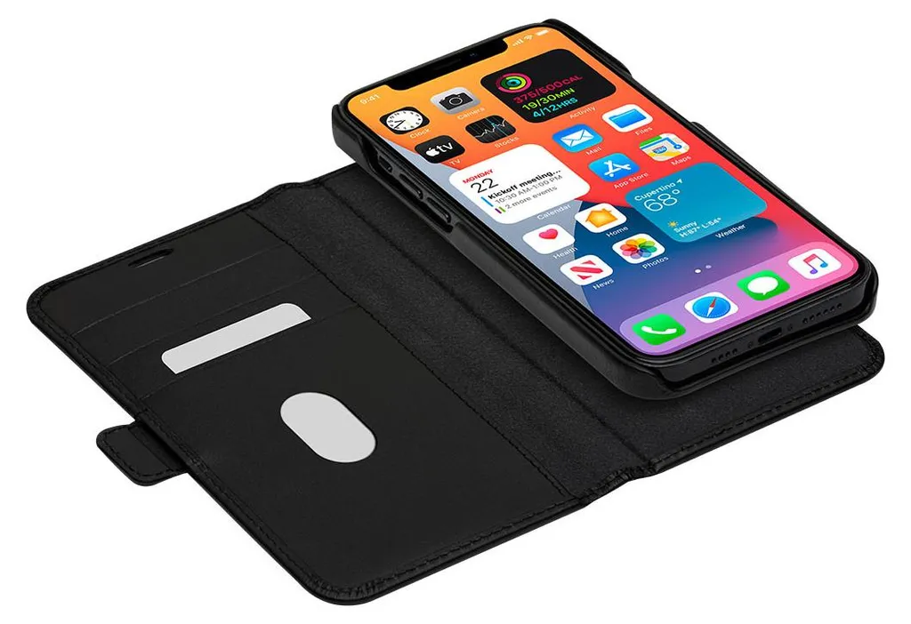 dbramante1928 Lynge iPhone 12 Wallet Case Nero Pelle Vera - 20