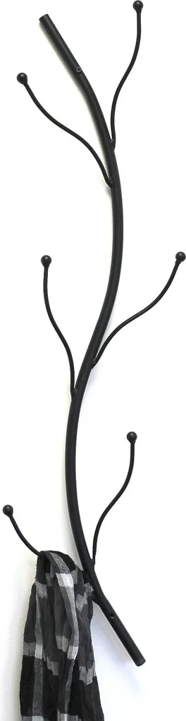Barre à Crochets Flora en Métal Noir avec Motif Floral pour Décoration - 11