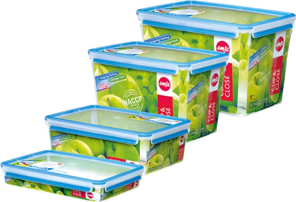 CLIP & CLOSE Frischhaltedose (transparent/blau, 10,6Liter, Produktbild 