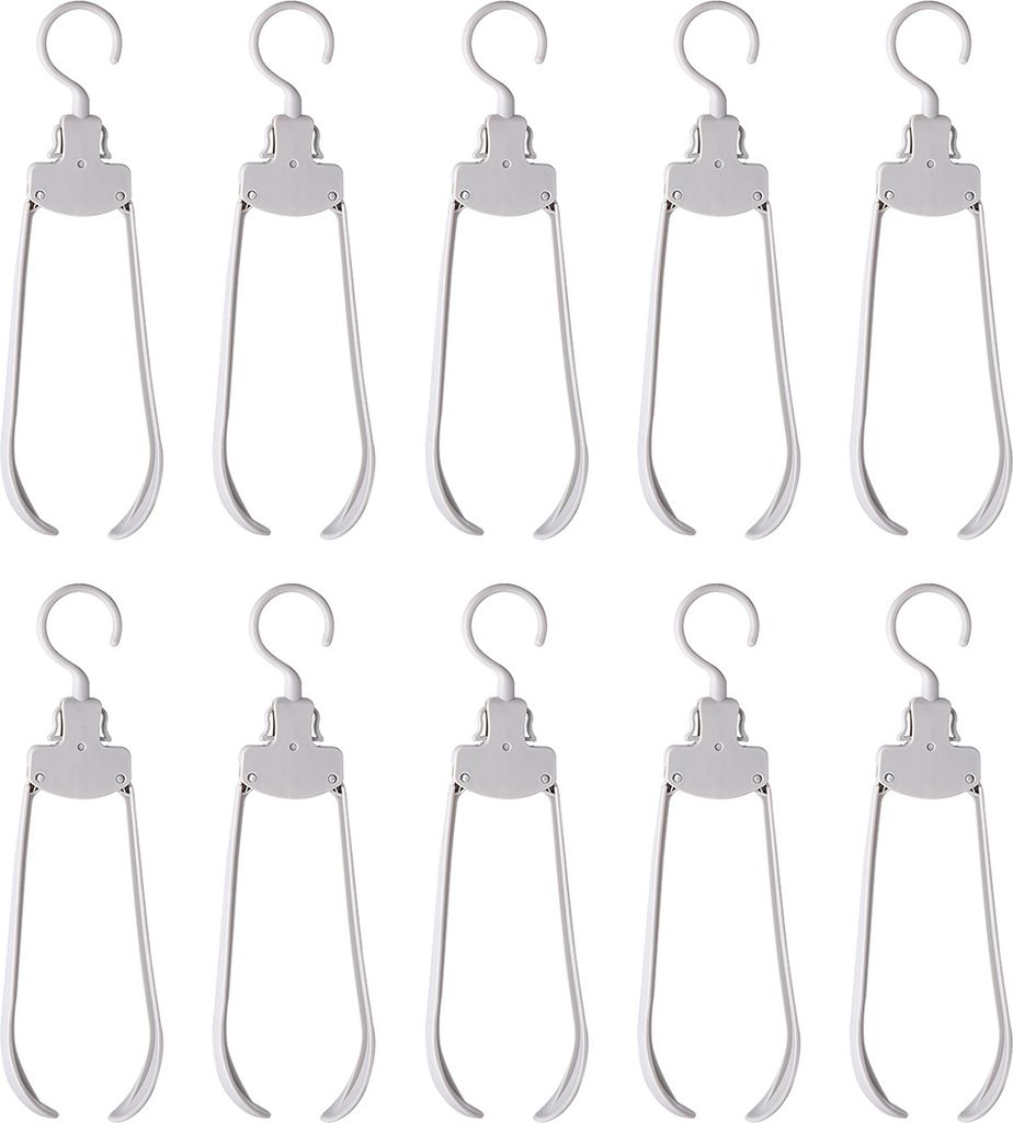 10 Stück faltbare Kleiderbügel aus Kunststoff, faltbares Design, stabiles, langlebiges, tragendes Design, verformt sich nicht leicht, Wäschestä...