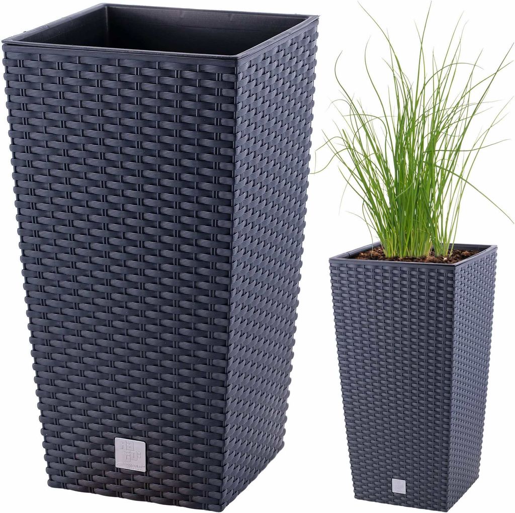 Blumentopf + Einsatz Blumenkübel Rattan RATO SQUARE DRTS225 Produktbild 14