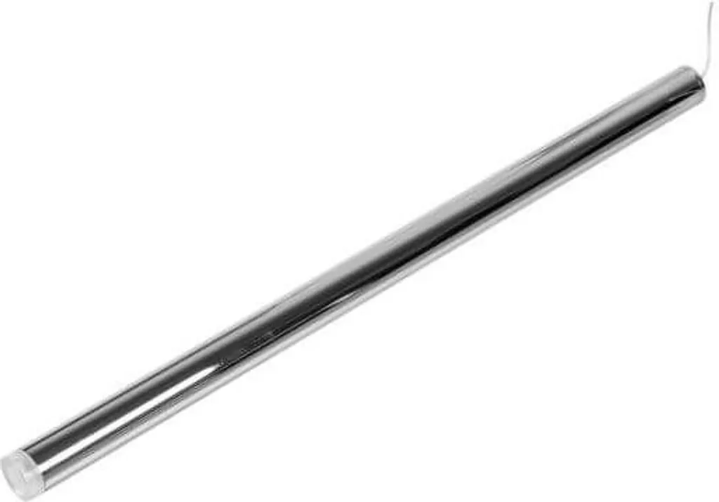 Suspension design LED fine en métal argenté 280lm blanc neutre 170cm