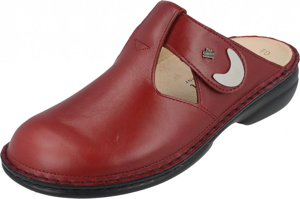 Finn Comfort Belem - Zuecos De Cuero Liso Azul Oscuro, Cómodos Y De Calidad, Número De Modelo 02555-604041