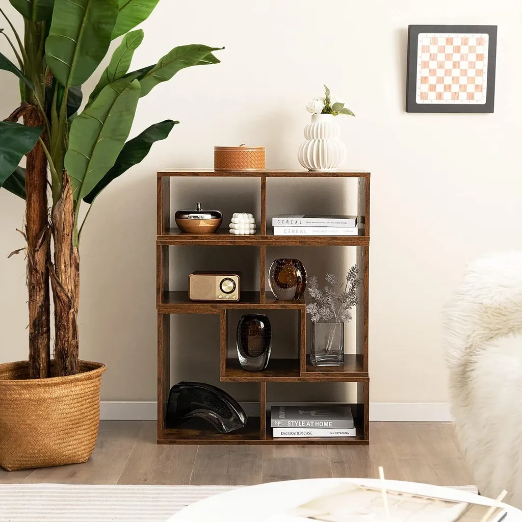 Meuble TV d'Angle Extensible et Bibliothèque Lowboard en Bois Robuste - 7