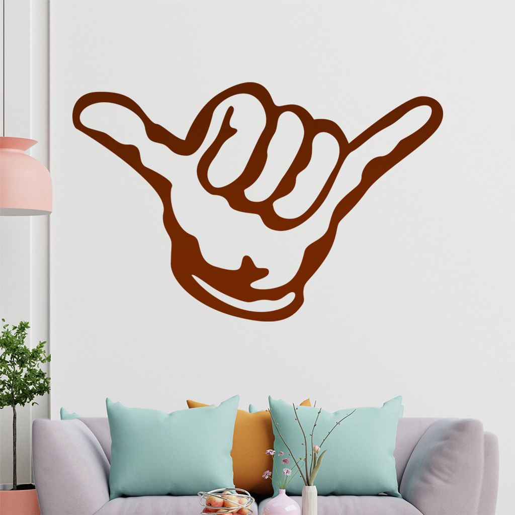 hauptsachebeklebt KIWISTAR Hang Loose Hand - Surfer Move Shaka Wandtattoo in 6 Größen - Wandaufkleber Wall Sticker - Dekoration, Küche, Wohnzimm...