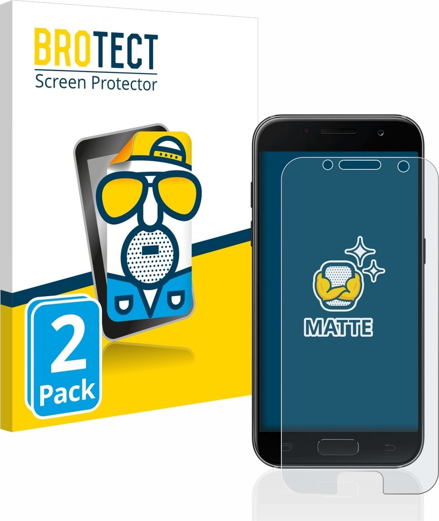 2x BROTECT Schutzfolie für Samsung Galaxy A3 2017 Displayschutz Displayschutzfolie Folie Matt Entspiegelungsfolie