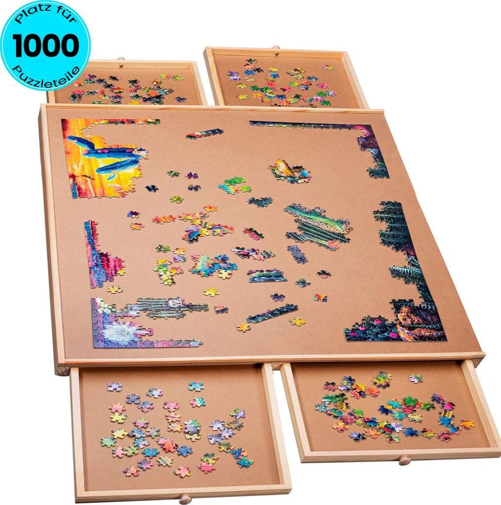 PiecePro Puzzlebrett mit 4 Schubladen für 1000 Teile – Produktbild 