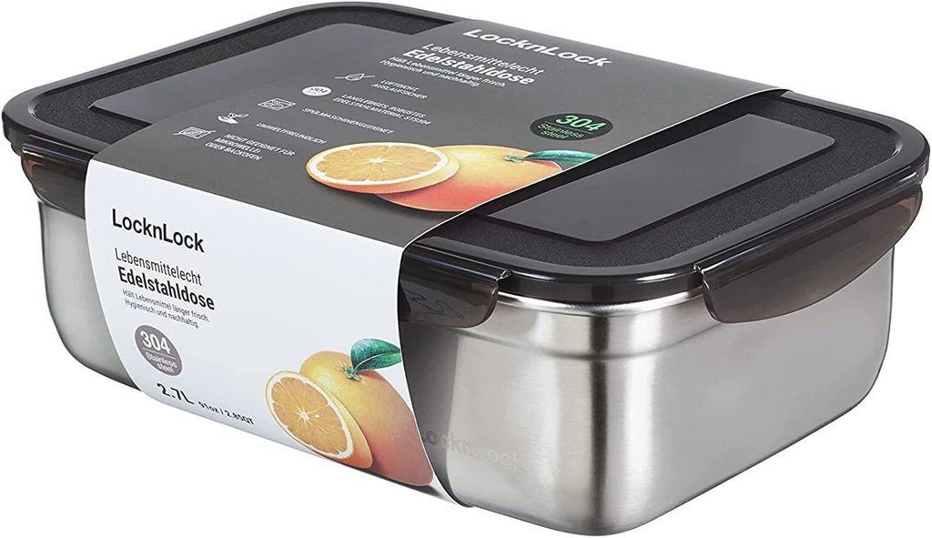 LocknLock  Stainless Steel Container 2,70L 265 x 185 x 85 Produktbild 
