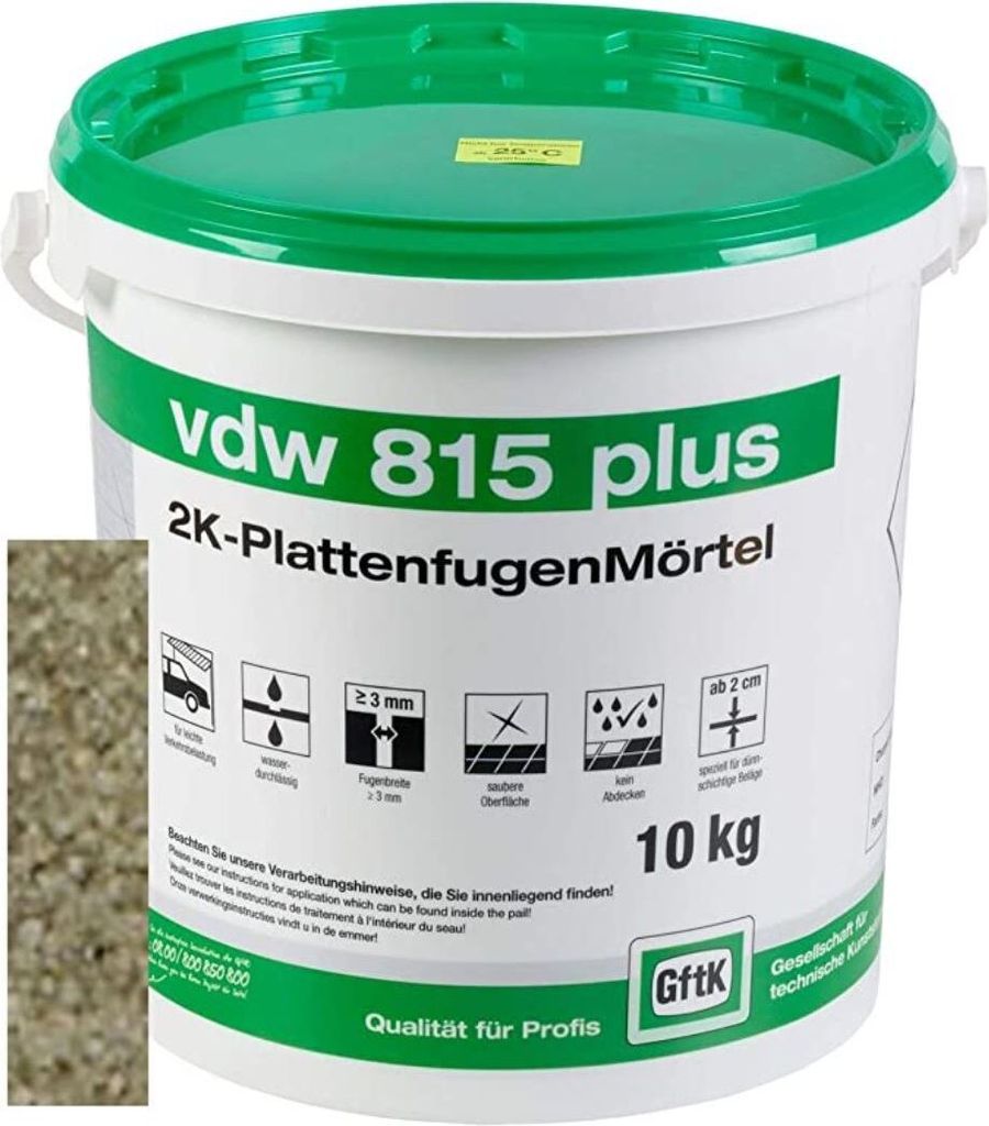 VDW 815 plus 2K-Fugenmörtel Natur, 10 kg Produktbild 