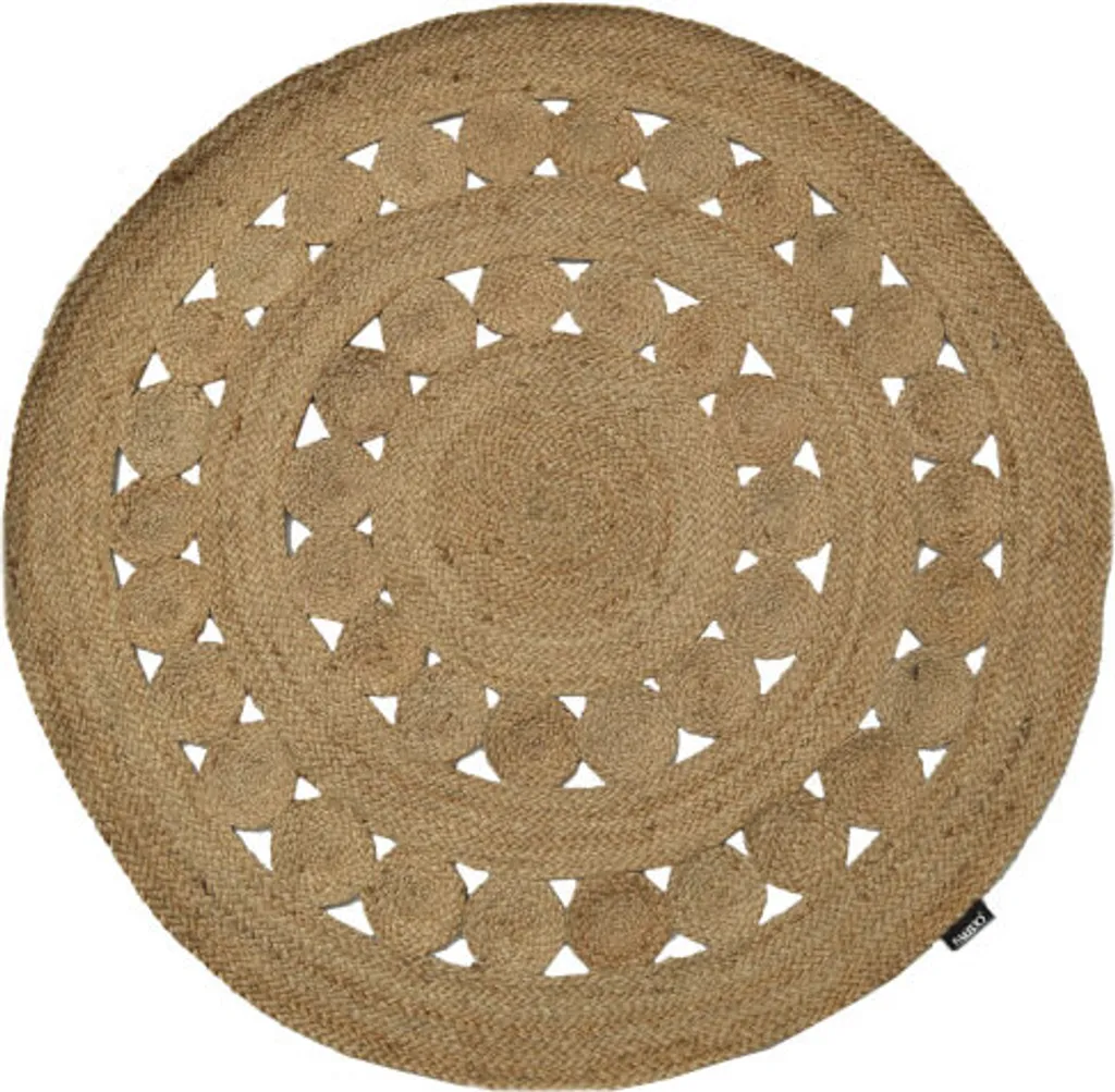 Roberta 56 table 120 cm en bois naturel avec plateau rond robuste