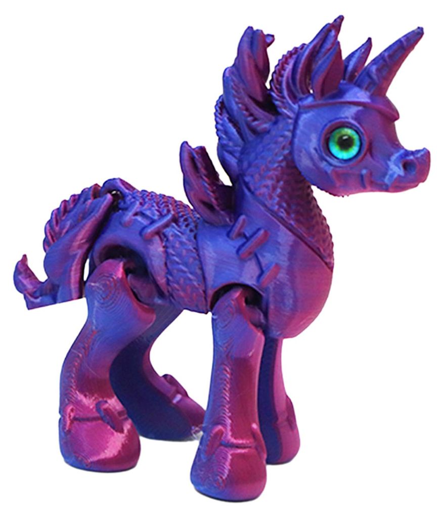 Ponyfigur mit beweglichen Gelenken – Stressabbau-Spielzeug, 3D-gedruckte Pferdestatue, pädagogisches Tiermodell, Tischdekoration