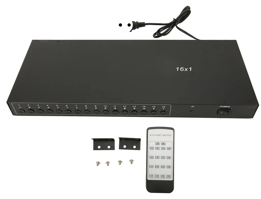 Commutateur audio-vidéo à entrée stable 16 ports avec isolation phonique