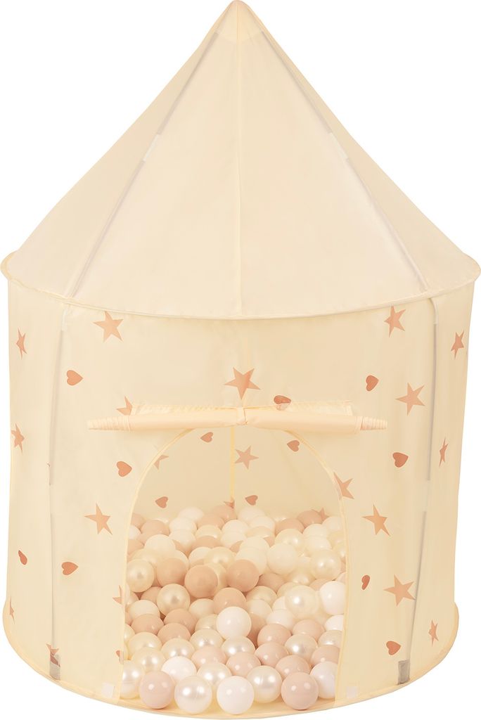 Selonis Kinderzelt Spielzelte 100X130cm/200 Bälle In Pavillonform Für Kinder Leicht Aufzubauen Tragbar Spielhaus Für Drinnen Und Draußen, Hellb...