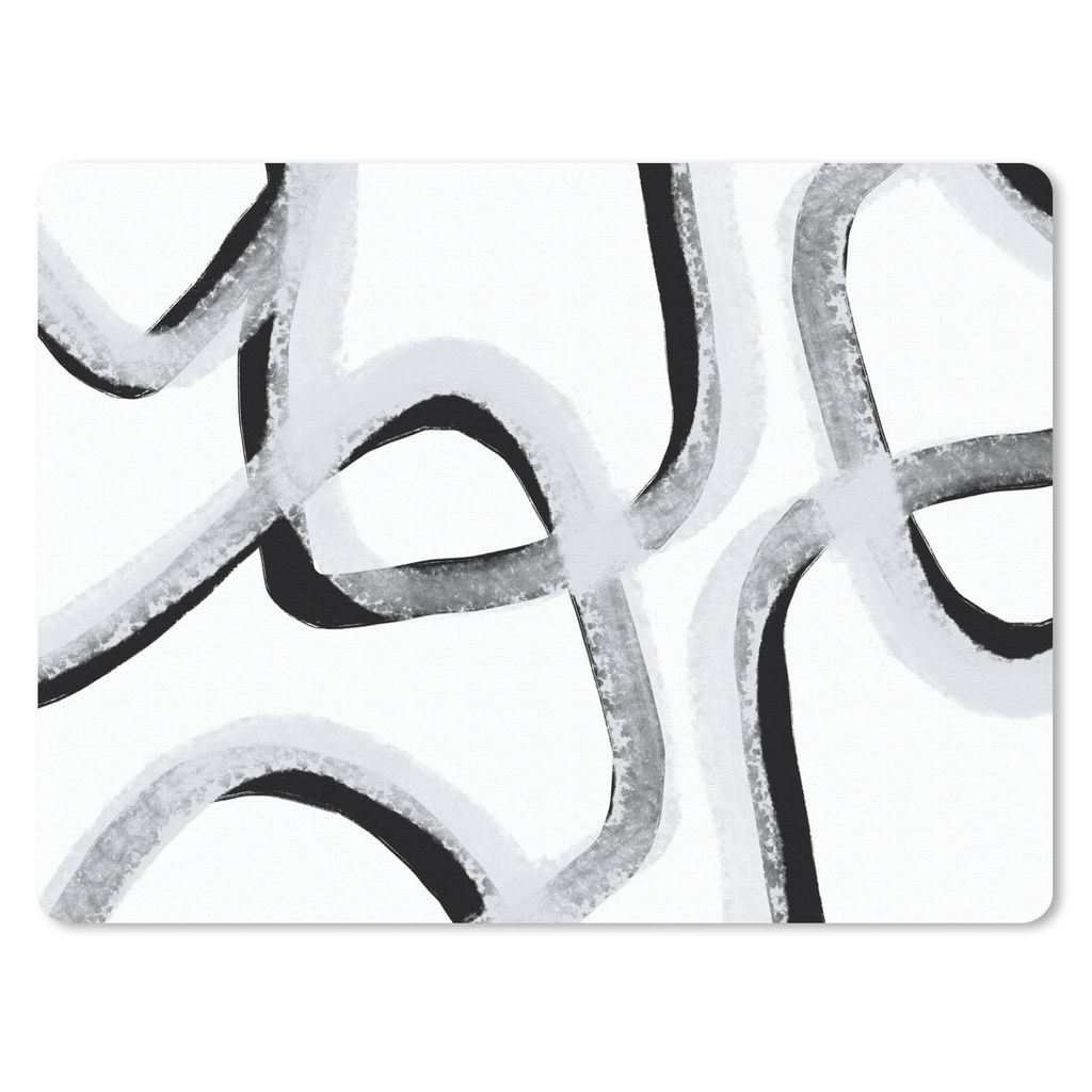 MuchoWow Mauspad Mousepad Linie - Minimalismus - Gestaltung 23x19 cm - Mousepads - Maus Mat - Pad - Mausunterlage - Schreibtischunterlage - Mauspad