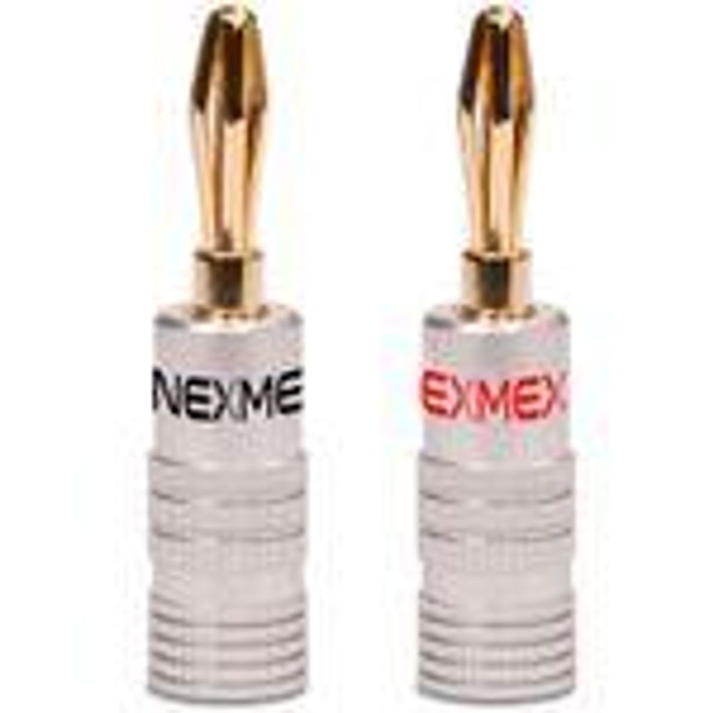 Bananenstecker 4mm schraubbar vergoldet 4x NEXMEX Stecker Produktbild 