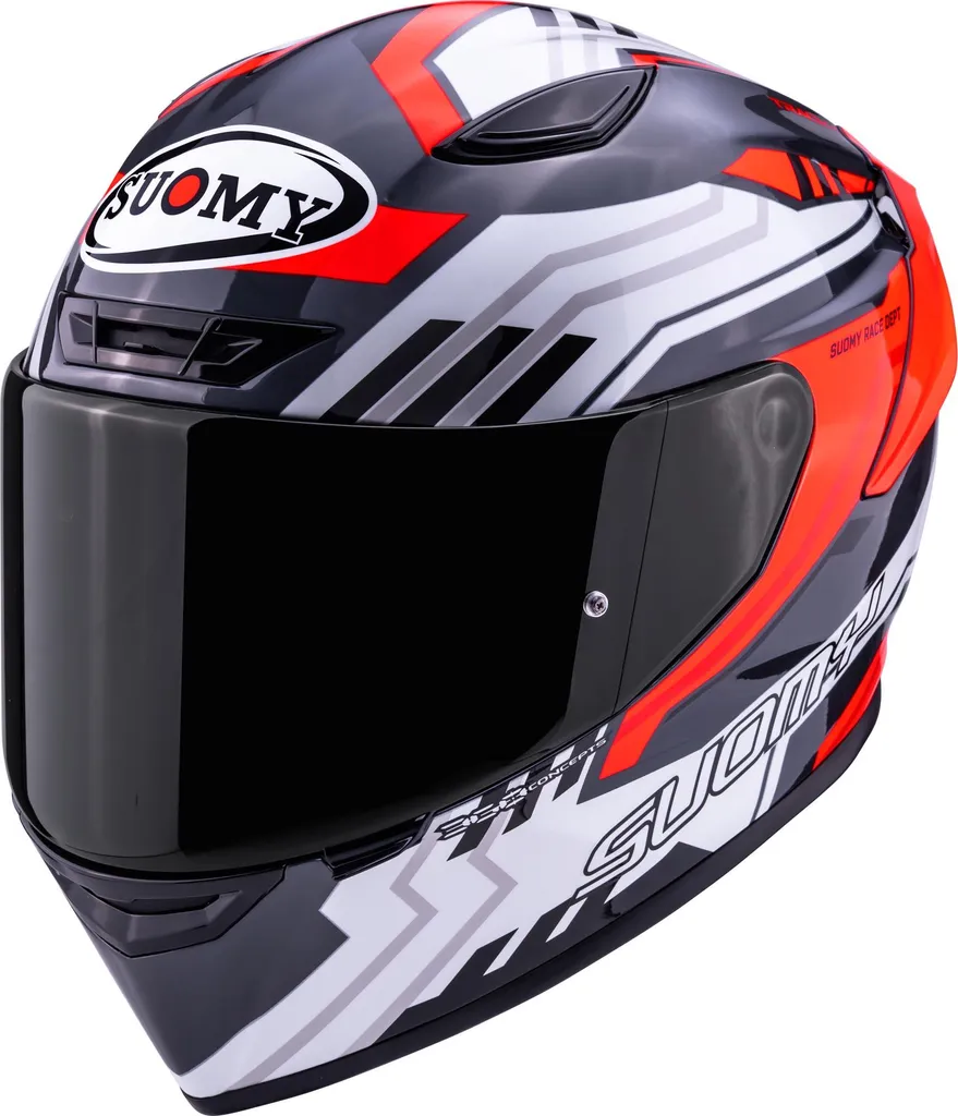 Casque Suomy Track-1 Framework Anthracite Rouge M : Sécurité et Style
